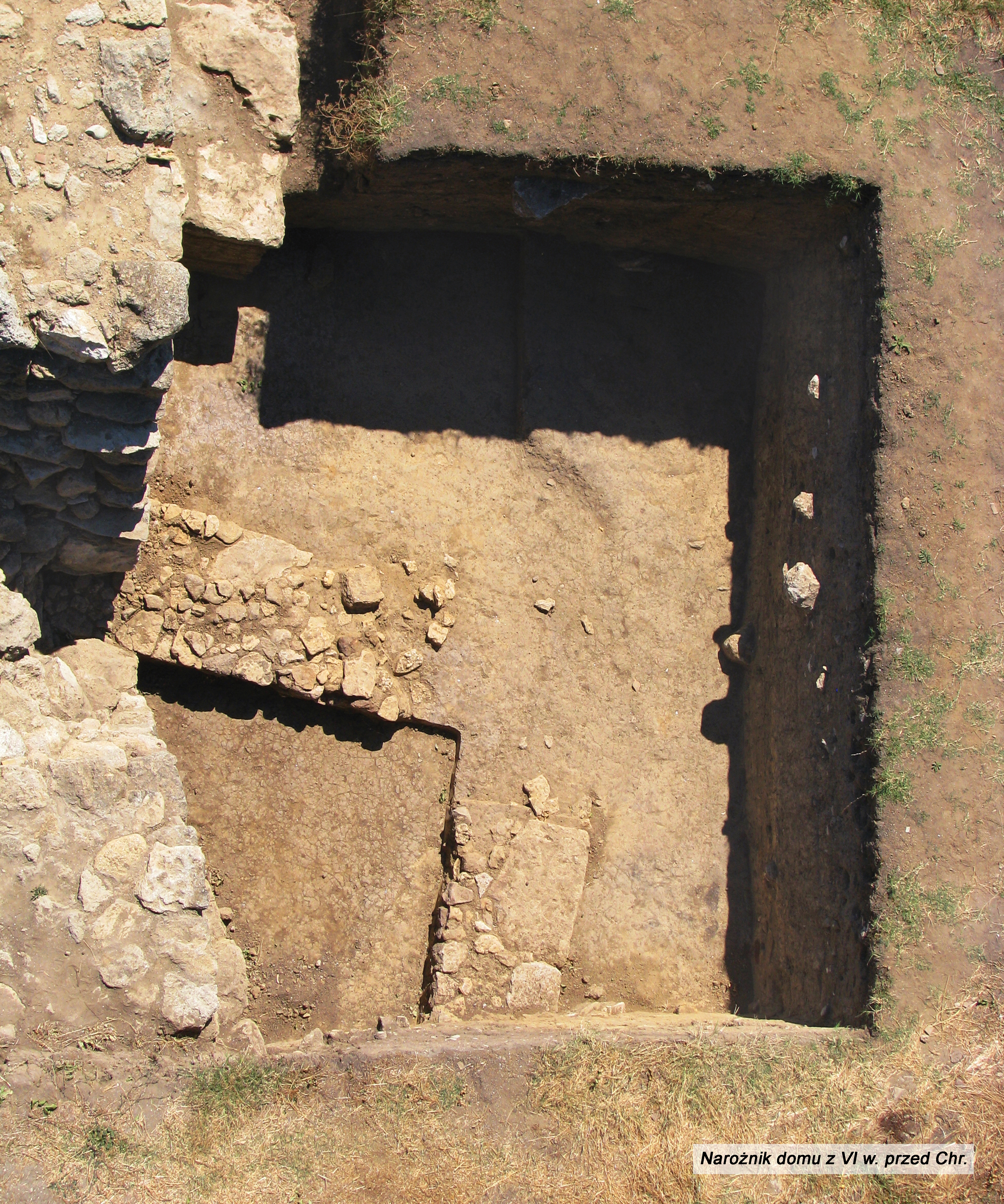 The corner of the house from 6th century BC
